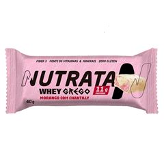 BARRA WHEY GREGO MORANGO 12X40 NUTRATA