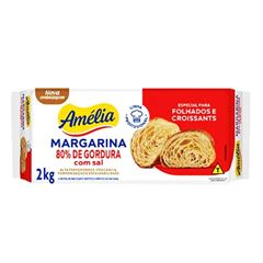 MARGARINA FOLHADOS AMELIA 80% 2KG C/SAL