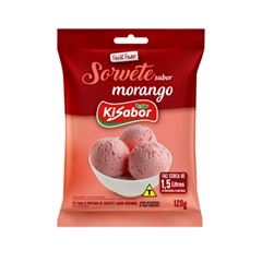 SORVETE EM PO MORANGO 120G KISABOR