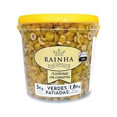 AZEITONA VERDE FATIADA 1,8KG RAINHA