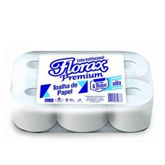 BOBINA TOALHA PAPEL 6X200MX20CM FLORAX