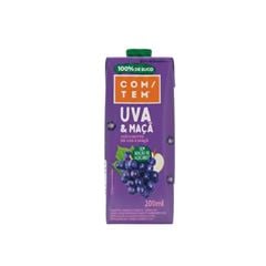 SUCO UVA/MACA COM TEM 200ML FRUKI