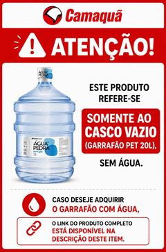 GARRAFAO PET 20L AGUA DA PEDRA CASCO
